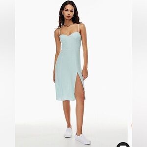 Aritzia ⚜️ Sunday Best Viola Bustier Midi Dress in Frosted Aquamarine